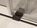 55-59"W x 72"H Frameless Double Sliding Shower Door, 304 Stainless Steel in Matte Black 5/16" W2758P385693