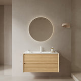 BRON 36" Bathroom Vanity Sink, Modern Wall-Mounted Floating Plywood Bathroom Storage Cabinet W2615P264556