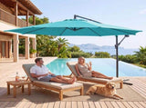 10ft Umbrella Hanging Offset Market Outdoor Sun Shade For Deck Poolside Easy Tilt Cross Base 70315127