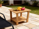 Wood Side Table, Minimalist Wood-Grain Imitation Wood Side Table for Pool Beach Patio Lawn Teak 71324896