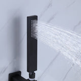 Waterfall Tub Handheld Shower Wall-Mount Tub Filler Handheld, Matte Black Bathtub Shower Faucet DSBB861MB