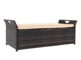 106*52*46cm Iron Frame Can Accommodate Brown Gradient Footstool Locker Rattan Locker 57830251