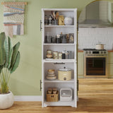 5 doors 5 layers density board spray paint 60*30*170cm display cabinet white N001 25314183