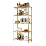 five-layer display stand without wheels with adjustable feet, free adjustment of layer spacing, 88023048