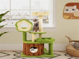 40" Jungle Theme Cat Tree - Washable Peach Skin Cover, Sisal Scratching Post & Interactive Toys 56262880