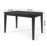 Wood Counter Height Dining Table, Antique Black, 35"D x 59.1"W x 36.5"H 69004.00BLK