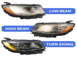 Halogen Headlights Assembly Fit for 2017-2021 Jeep Compass OE Factory Style Headlights, W1155P284464