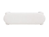 Hugo 49" Oval Fully Upholstered Bench, Milk Cream White Boucle B2719P238467