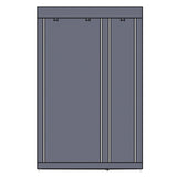 67" Portable Clothes Closet Wardrobe with Non-woven Fabric and Hanging Rod Quick and Easy to 69240529