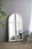 27.5" x 3" x 48" Arch Wood Wall Mirror W2078P153999