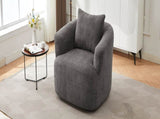 360&deg Swivel Chair, 38.2" Accent Chair Sofa, Upholstered Swivel Barrel Sofa Chair with a Throw N719P288552E