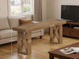 63" Rectangular Bar Table, Counter Height Pub Table with Industrial X-Frame 32639366