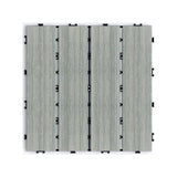 Patio Floor Tiles Pack of 22 WPC Wood-Plastic Composite Patio Deck Tiles DIY Interlocking Decking W206P201286