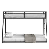 Adam Sturdy Twin over Full Bunk Metal Black for Kids and Adult, Low Profile Twin over Full Bunk B083124171