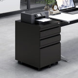 3-drawer mobile filing cabinet with lock, office storage filing cabinet of W1247P289796