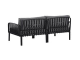 3 Piece Patio Conversation Sets, Modern Outdoor Patio Sectional Furniture Set with Square Coffee N780P199459B