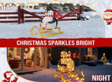 2.2FT Lighted Penguin Riding Sleigh Christmas Decorations, Pre-lit Holiday Decor with 130 Warm White 67325185
