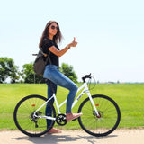 7 Speed Hybrid bike Disc Brake 700C Road Bike For men women's City Bicycle W1019P154032