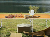 6ft Aluminum Alloy Folding Table wood grain color 84855702
