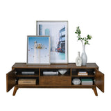 Mid Century Modern Fluted TV Stand for 65 inch TV, Entertainment Center with Storage, Farmhouse Wood W1801P195690