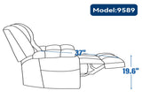 Dual Motor Heat Massage Infinite Position Up to 350 LBS Electric Power Lift Recliners with 15214958