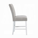 Grey and White Upholstered Counter Height Stools B062P181308