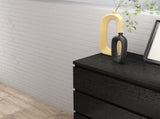 4 Drawer Dresser,Modern Storage Chest of Drawers,31.5In Black Dresser for Closet with Handle-Free W3151P288870