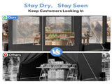 10x10 FT Folding Canopy Tent with 4 Sidewalls, One-Push Central Lock Outdoor Canopy with 2 Clear 04350771