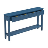 U_STYLE Contemporary High-Quality Entryway Console Table with 4 Spacious Drawersm,1 Practical Bottom N711P218638V