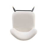 25.79'' modern style barstool, with white seats, black metal legs, and gold - tipped ends,suitable N780P228983W