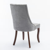 Rayon Cloth Flocking Linen Dining Chairs Channel Kitchen Dinner Chair Comfy Fabric Upholstered W1143P151493
