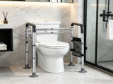 Foldable Toilet Safety Rail, 300 lbs Capacity, Non-Slip Handles, Reinforced Aluminum Alloy, Portable 95268987