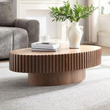 Modern Handcraft Drum Table Length 43.7 inch Ellipse Table for Living Room,Oval Small W2582P188737