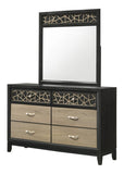 Selena Modern & Contemporary Dresser Made with Wood in Black and Natural B009139128