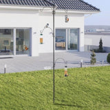 93inch Iron With four Hooks, With Bird Feeder Black Courtyard Bird Feeder 24093380