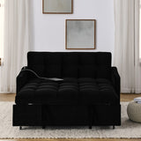 Loveseats Sofa Bed with Pull-out Bed,Adjsutable Back and Two Arm Pocket,TypeC and USB Charging with W1413124443