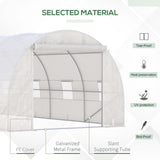 ZNTS 19' x 10' x 7 Steel Frame Walk-In Tunnel Greenhouse Garden Warm House- White-AS 52824672