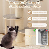 Beige Cat Tree Cat Climbing Frame with Anti slip Pads 07404078