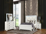 Laguna Modern Style 2-Drawer Night stand Made with Wood, Hidden Jewelry Drawer and Crystal Accents B009P270825