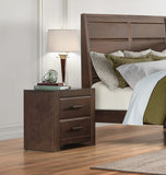 Espresso Finish Two Drawers Nightstand 1pc Contemporary Bold Framing Wooden Bedroom Furniture B011P257334