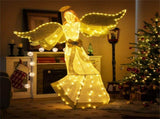 5.2 ft Christmas Pre-Lit Angel with Halo, Christmas Decorations 05994455