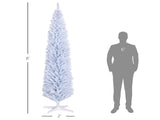 8' Artificial Pencil Christmas Tree, Slim Xmas Tree with 618 Realistic Branch Tips and Plastic 25467664