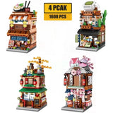 ZNTS Building Blocks Set of 4, Kids Mini Building Block Kit, 1608Pcs Japan House Building Set Gift for 63330931