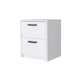 Myrtle 2 Drawers Nightstand, Bedside Table with Metal Handles B128P148758