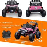 Large Wheels 2 Seater Kids Electric Car Powerful Electric Ride On Truck w/Remote Control, 2 Speeds, 40292667