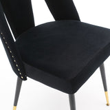 ZNTS Furniture, Collection Modern Contemporary Velvet Upholstered Dining Chair with Nailheads and ld 38247692