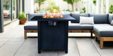 25" H Outdoor Patio Propane Gas Fire Pit Table - 50,000 BTU High-temperature-resistant carving W2691P231674