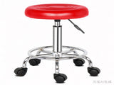 Round Stool with Lines Rotation Bar Stool Red 61896617