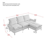 81"Modern Sectional Technical leather L-Shaped Sofa Couch with Reversible Chaise Lounge 94475879