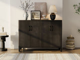 Mirod Farmhouse Style 4-Door Cabinet with Natural Finish, A Rustic Accent for Entryways or Small N760P281365B